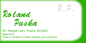 roland puska business card